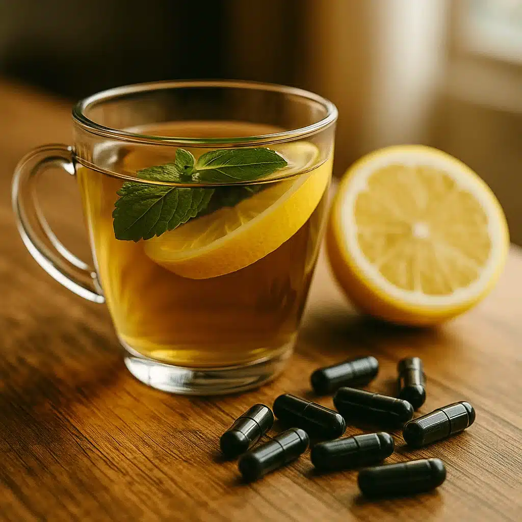 Peppermint tea and activated charcoal can help reduce sulfur burps Natural remedies to relieve Zepbound sulfur burps
