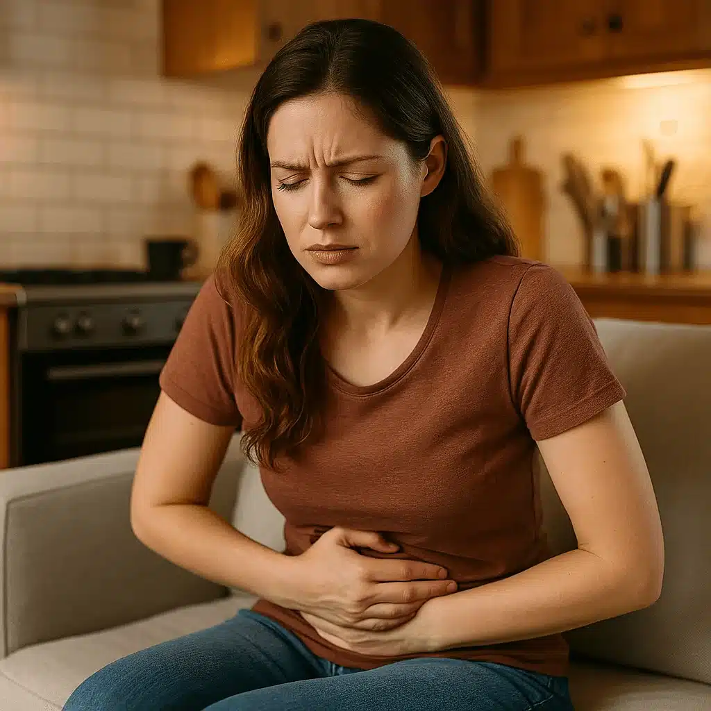 Early Zepbound users often report sulfur burps as a side effect Woman experiencing Zepbound sulfur burps