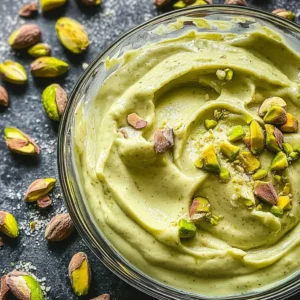pistachio ice cream recipe served in a bowl