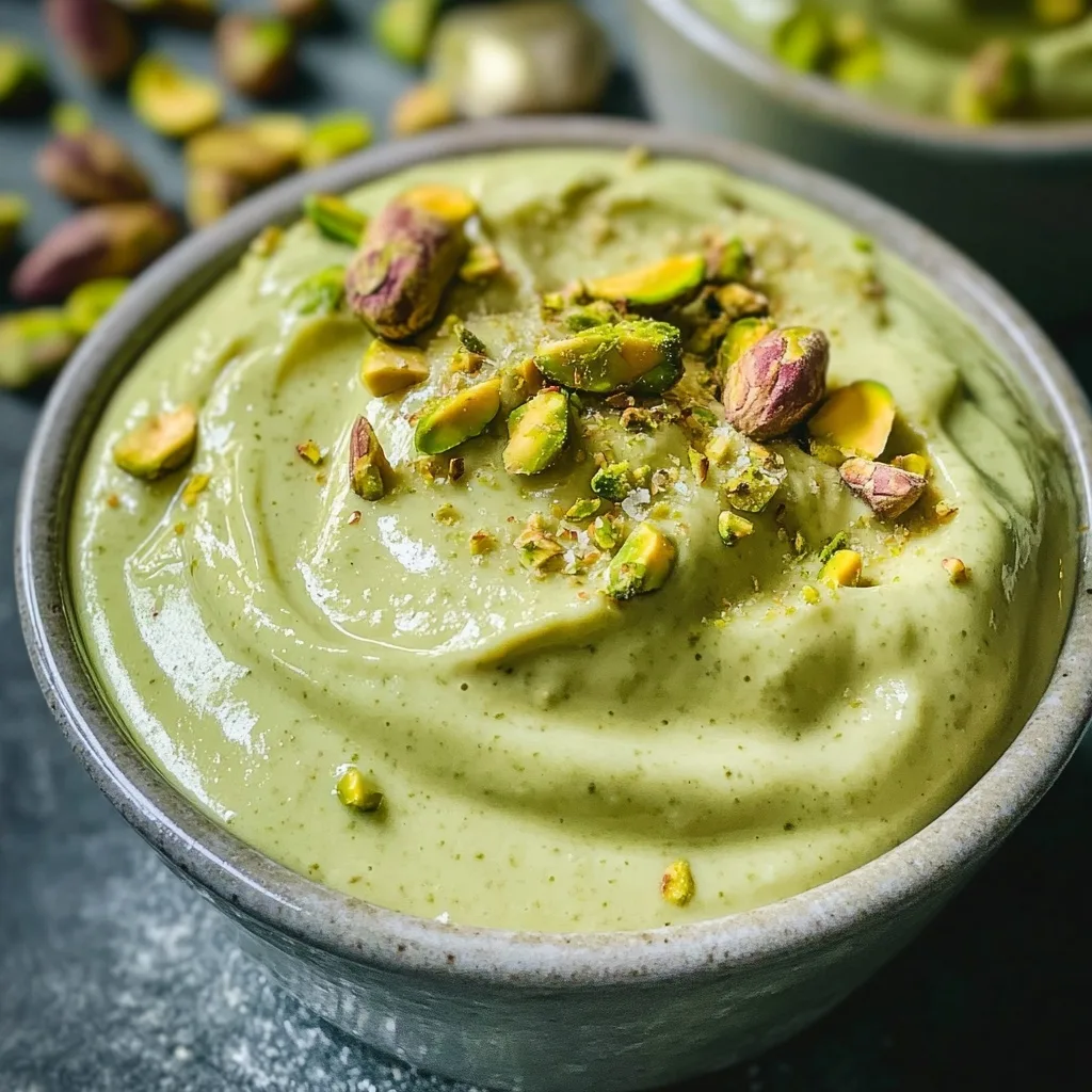 homemade pistachio cream recipe in a jar