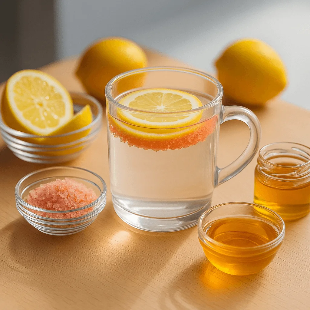 Ingredients for Japanese pink salt weight loss drink